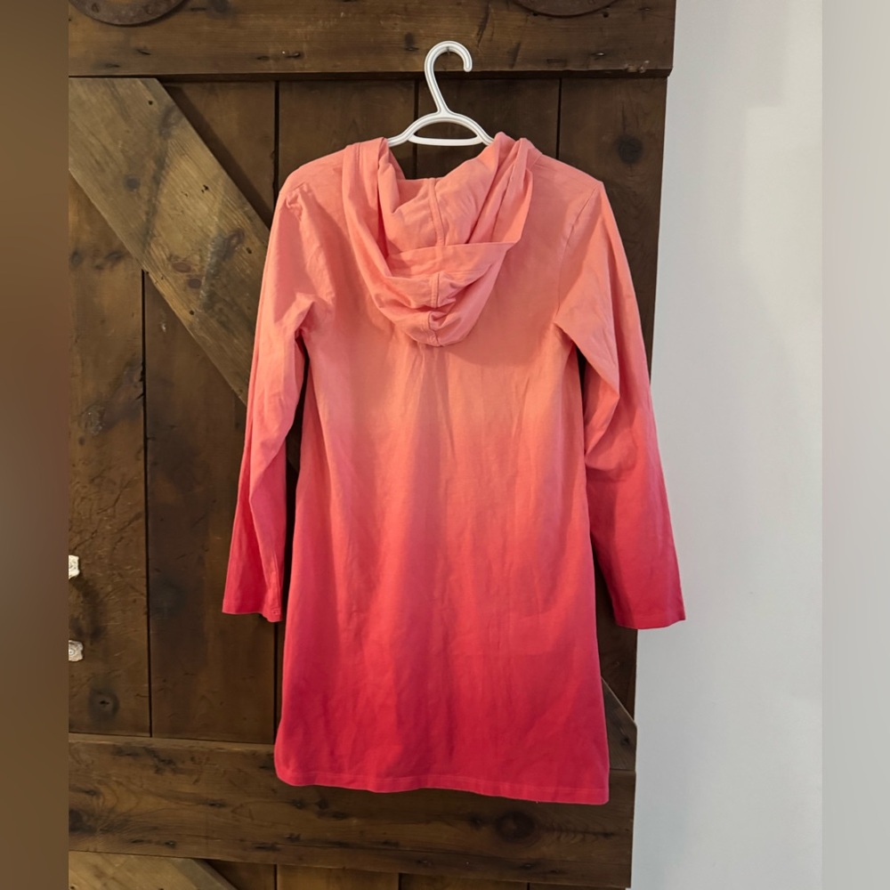 Lands' End Coral to Red Ombre Swim Coverup - Picture 2 of 2